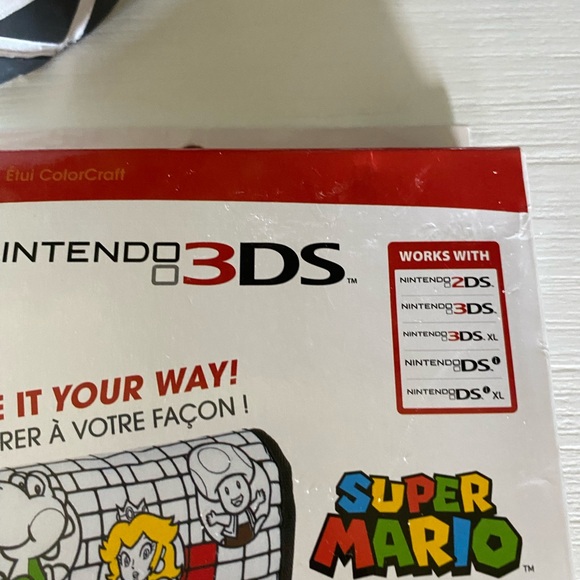 Super Mario Nintendo 3DS ColorCraft Case Style it Your Way Markers Included NEW - Picture 2 of 8